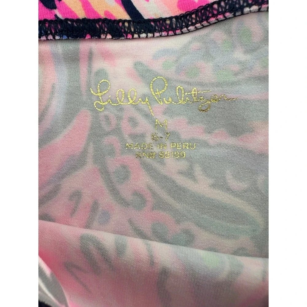 Lilly‎ Pulitzer Mini Weekender Leggings Girls M 6-7 Pink Flamingo Paisley NWOT